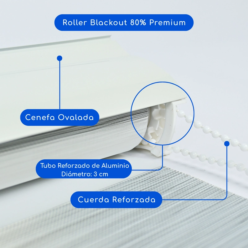 CORTINA ROLLER DUO BLACKOUT 80% DIA Y NOCHE 160 X 240 CM GUIZA - 3