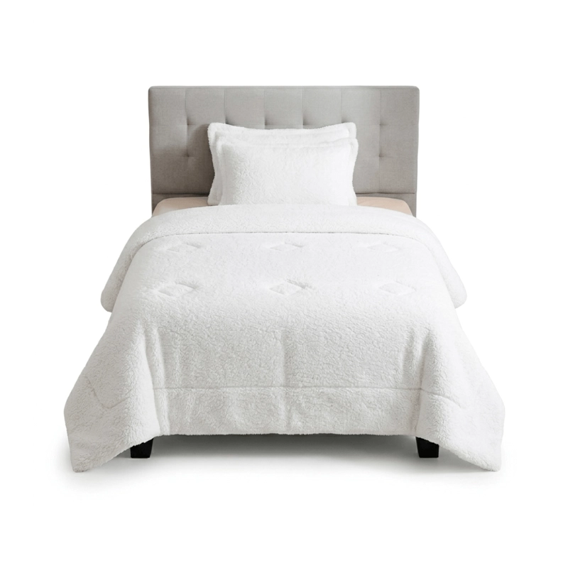 PLUMON COBERTOR CHIPORRO PREMIUM DOBLE TEXTURA INVIERNO 1 PLAZA GUIZA - 1