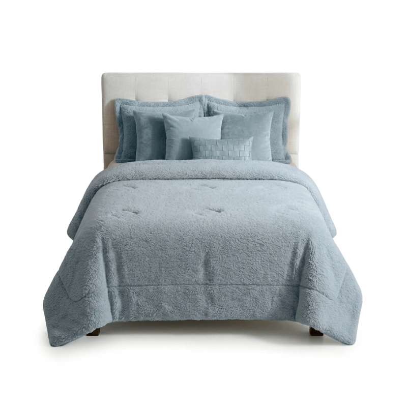 PLUMON COBERTOR CHIPORRO PREMIUM DOBLE TEXTURA INVIERNO 2 PLAZA GUIZA - 1
