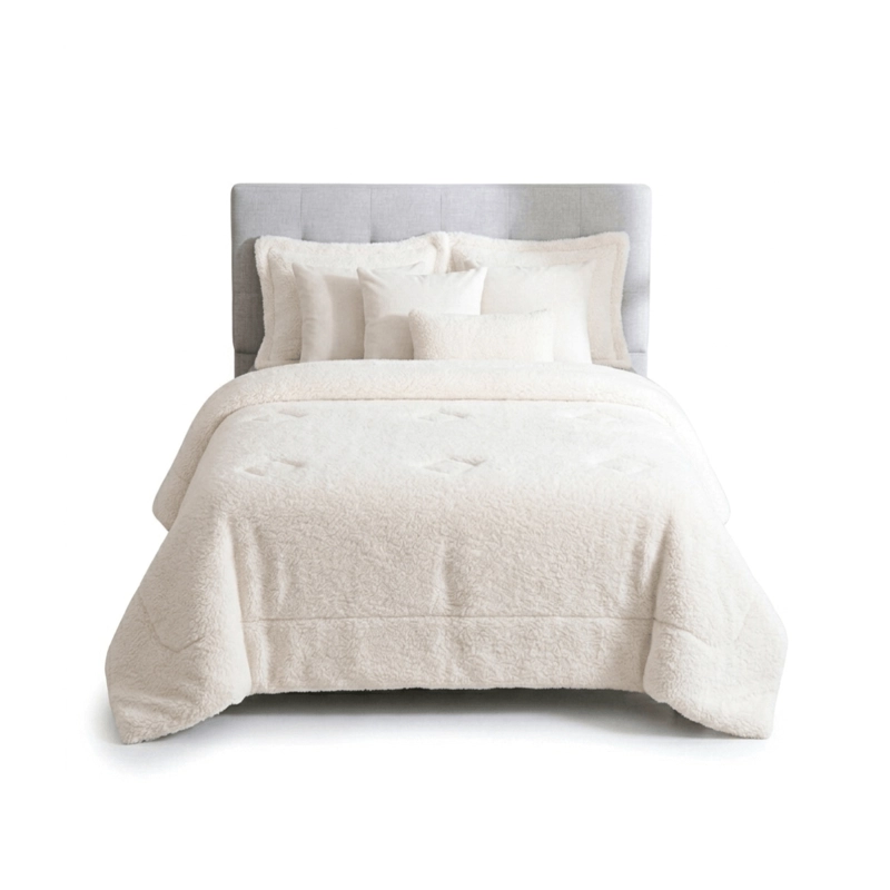 PLUMON COBERTOR CHIPORRO PREMIUM DOBLE TEXTURA INVIERNO 2 PLAZA GUIZA - 1