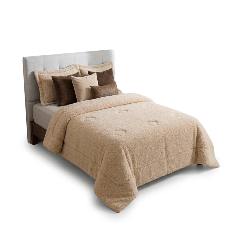 PLUMON COBERTOR CHIPORRO PREMIUM DOBLE TEXTURA INVIERNO 2 PLAZA GUIZA - 2