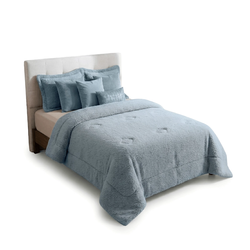 PLUMON COBERTOR CHIPORRO PREMIUM DOBLE TEXTURA INVIERNO 2 PLAZA GUIZA - 2