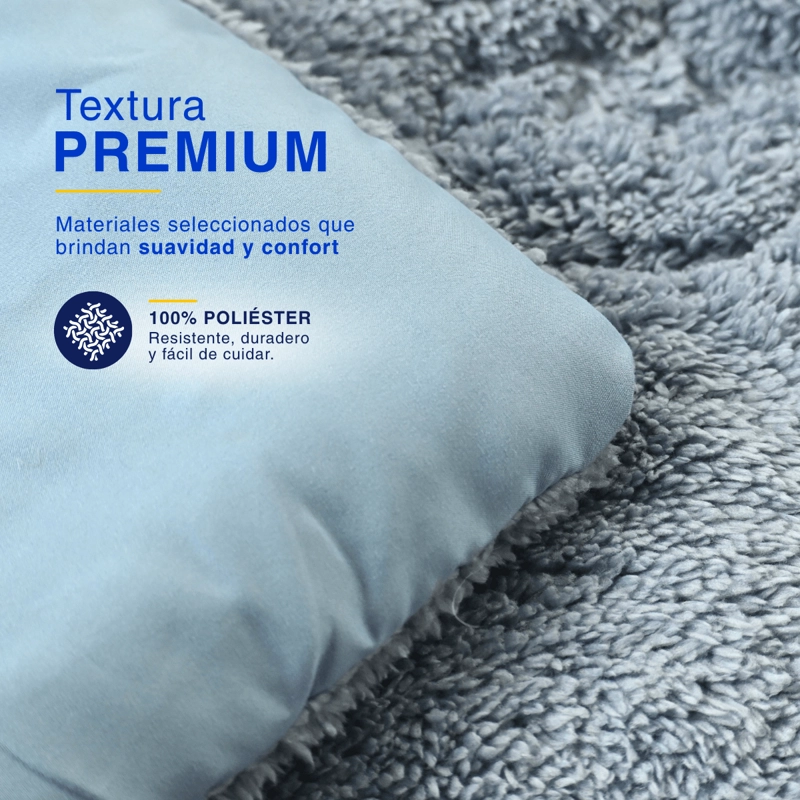 PLUMON COBERTOR CHIPORRO PREMIUM DOBLE TEXTURA INVIERNO 2 PLAZA GUIZA - 7