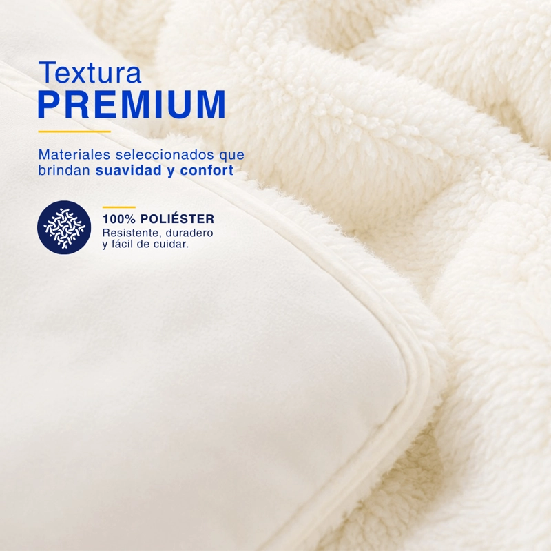 PLUMON COBERTOR CHIPORRO PREMIUM DOBLE TEXTURA INVIERNO KING GUIZA - 6