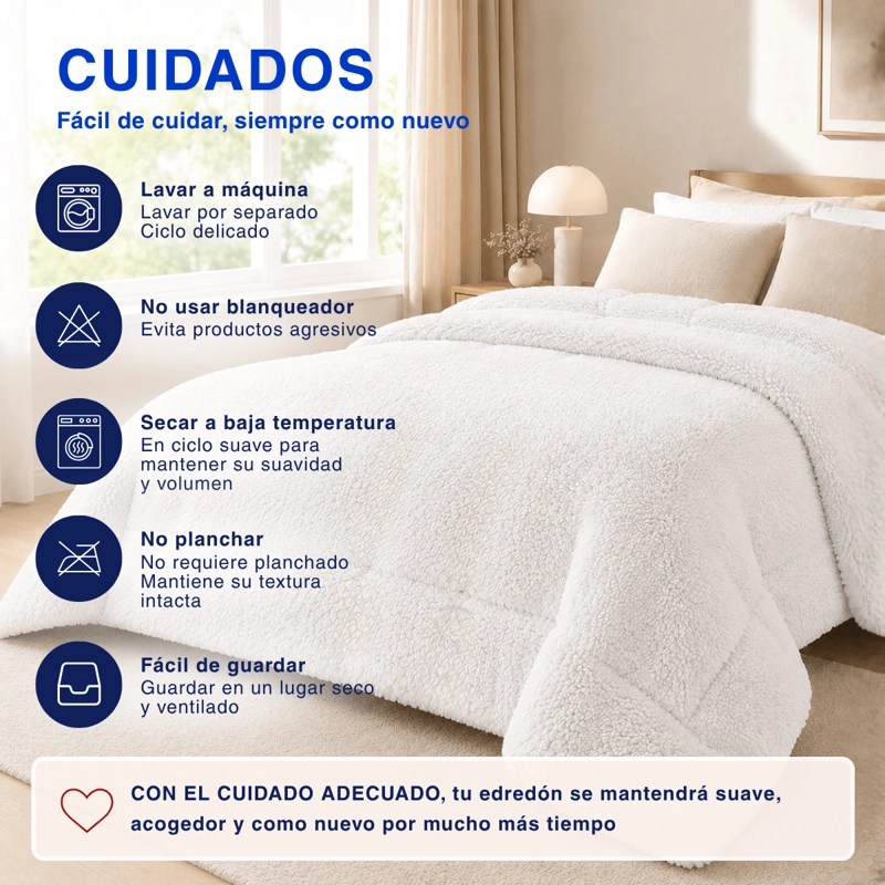 PLUMON COBERTOR CHIPORRO PREMIUM DOBLE TEXTURA INVIERNO KING GUIZA - 7