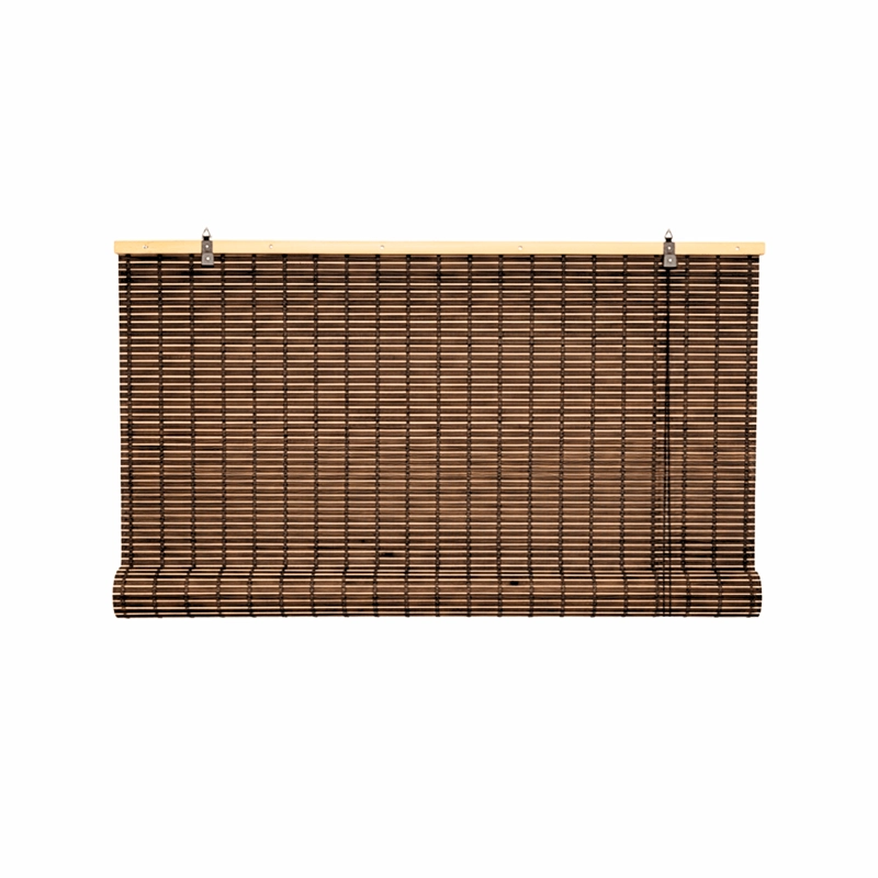 CORTINA ROLLER BAMBU PERSIANA ENROLLABLE 90 X 200 CAFE OSCURO GUIZA - 1