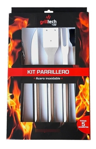 KIT ACCESORIOS PARRILLEROS 5UND GRILLTECH ACERO INOXIDABLE - 1