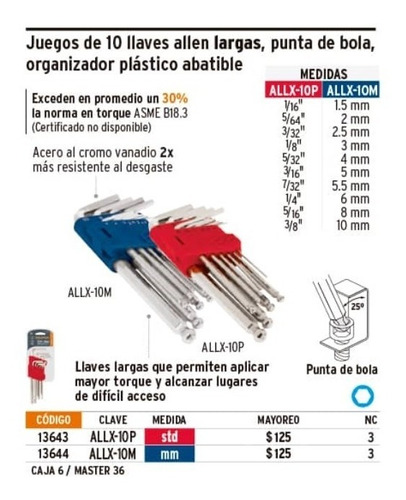 JUEGO DE LLAVES TRUPER CTTRU149 ALLEN 7PIEZAS MILIMETRICAS - 3