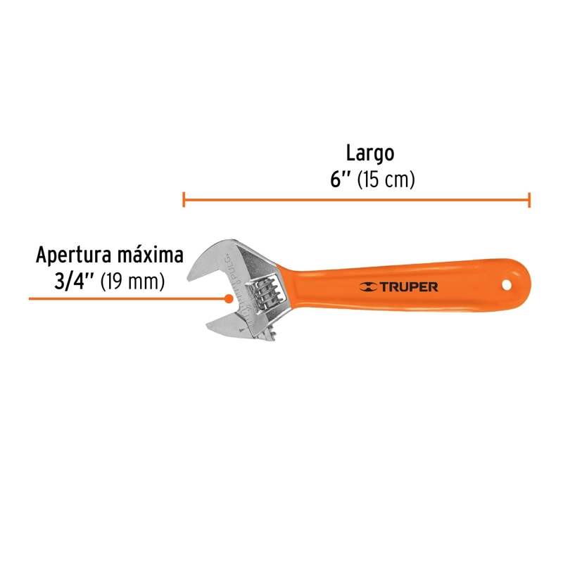 LLAVE FRANCESA TRUPER 6 PET-6X - 2