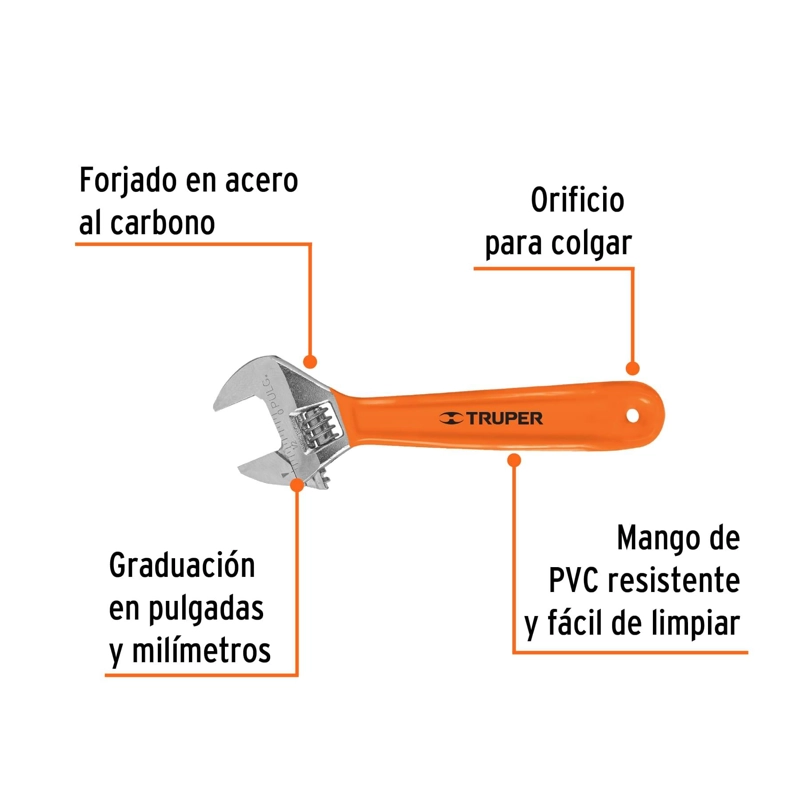 LLAVE FRANCESA TRUPER 6 PET-6X - 3