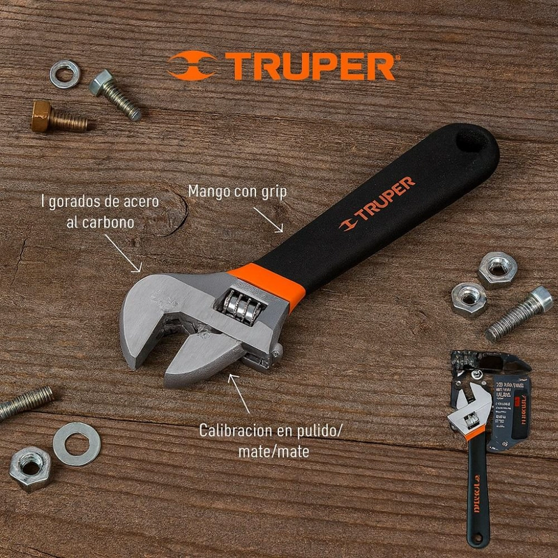 LLAVE AJUSTABLE TRUPER CTTRU174 8PULGADAS - 4