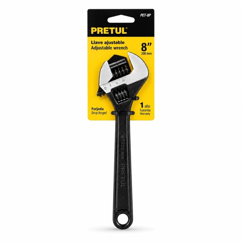 LLAVE FRANCESA AJUSTABLE 8 PAVONADA PET-8PP PRETUL - 1
