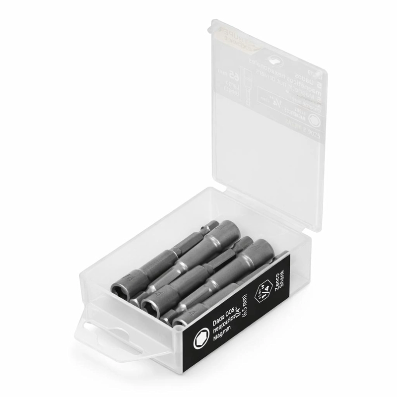 SET DE 5 DADOS MAGNE HEXAGONALES 1/4 TRUPER EXPERT PUDE-9025 - 2