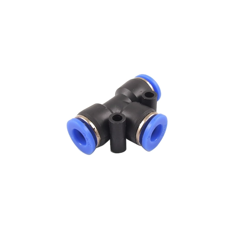 CONECTOR TEE 6MM, NEUMATICO BLOQUEO ANTIDESLIZANTE 3 VIAS - 3