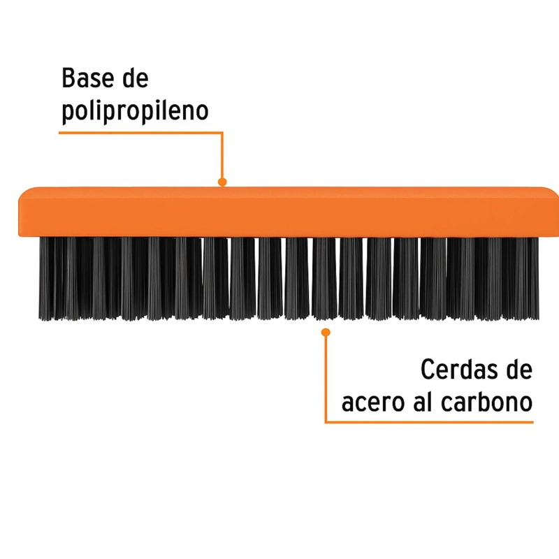 CEPILLO ESCOBILLA DE ACERO AL CARBONO S/MANGO TRUPER - 4
