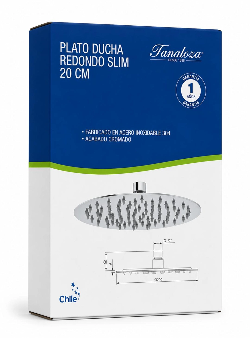PLATO DUCHA CTFA30 REDONDO 200 MM FANALOZA - 6