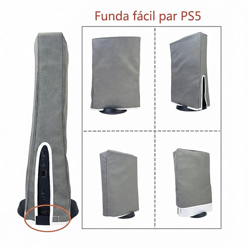 FUNDA A PRUEBA DE POLVO PARA PS5, VERTICAL Y HORIZONTAL - 2
