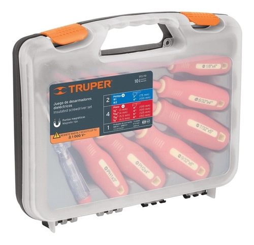 DESTORNILLADOR CTTRU148 AISLADO JUEGO DE 7 PIEZAS TRUPER 1000 V - 1