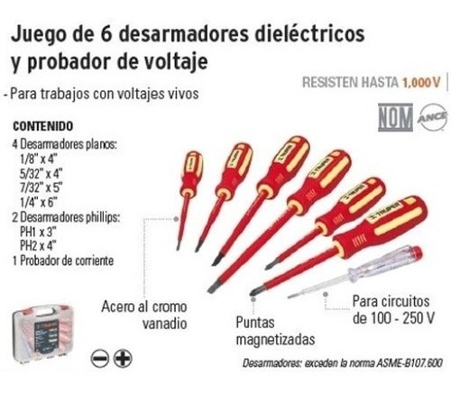 DESTORNILLADOR CTTRU148 AISLADO JUEGO DE 7 PIEZAS TRUPER 1000 V - 4