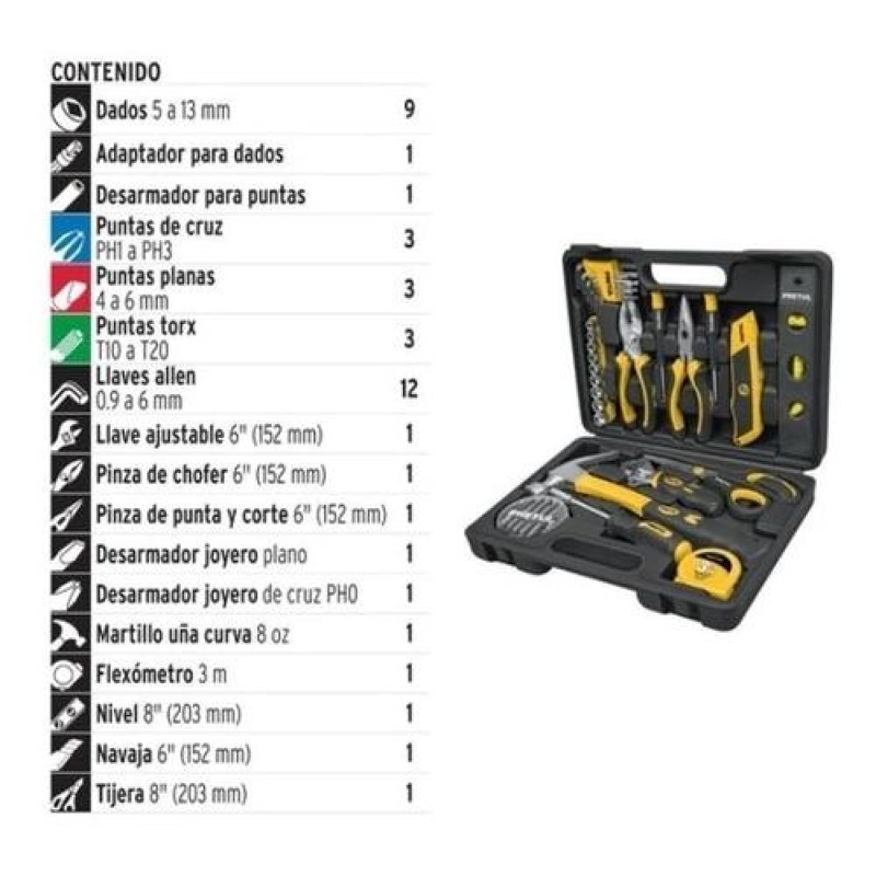 SET HERRAMIENTAS TRUPER CTPR24 42 PIEZAS COMFORT GRIP PRETUL - 2