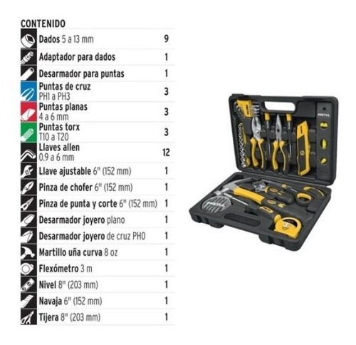 SET HERRAMIENTAS TRUPER CTPR24 42 PIEZAS COMFORT GRIP PRETUL - 2