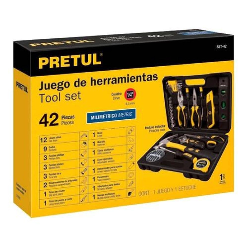 SET HERRAMIENTAS TRUPER CTPR24 42 PIEZAS COMFORT GRIP PRETUL - 3