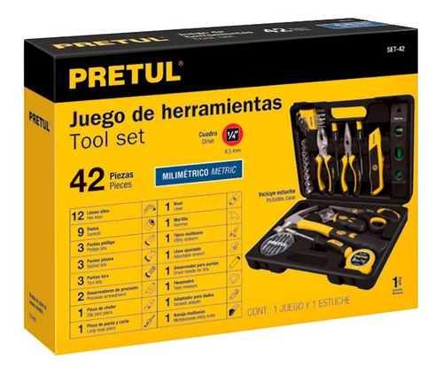 SET HERRAMIENTAS TRUPER CTPR24 42 PIEZAS COMFORT GRIP PRETUL - 3