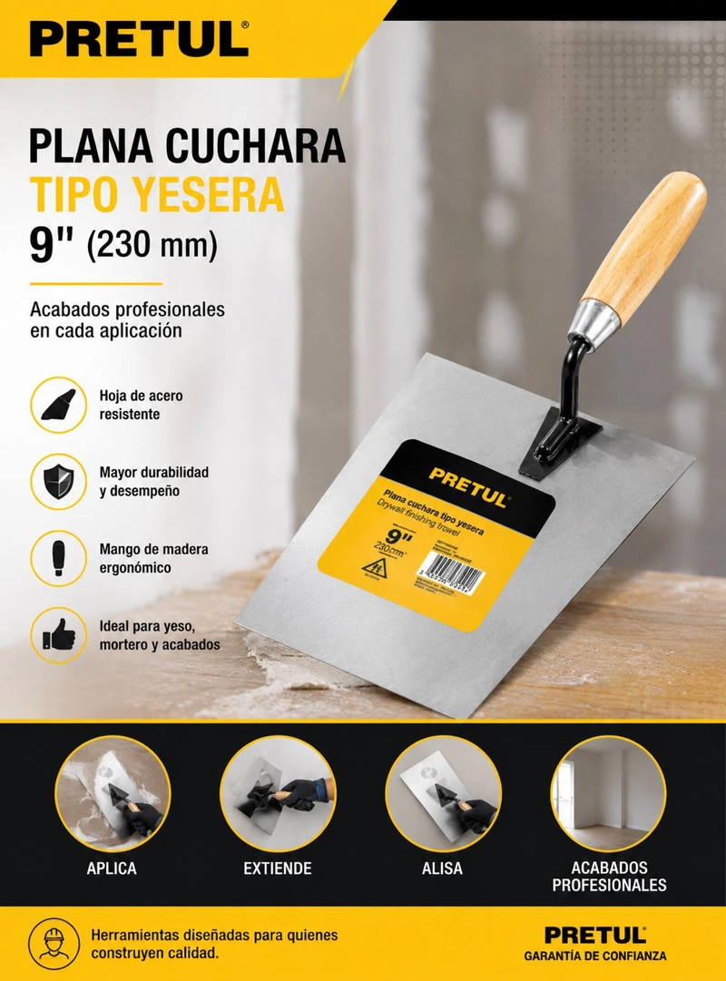 PLANA CUCHARA 9 TIPO YESERA PRETUL CT-9YP - 3