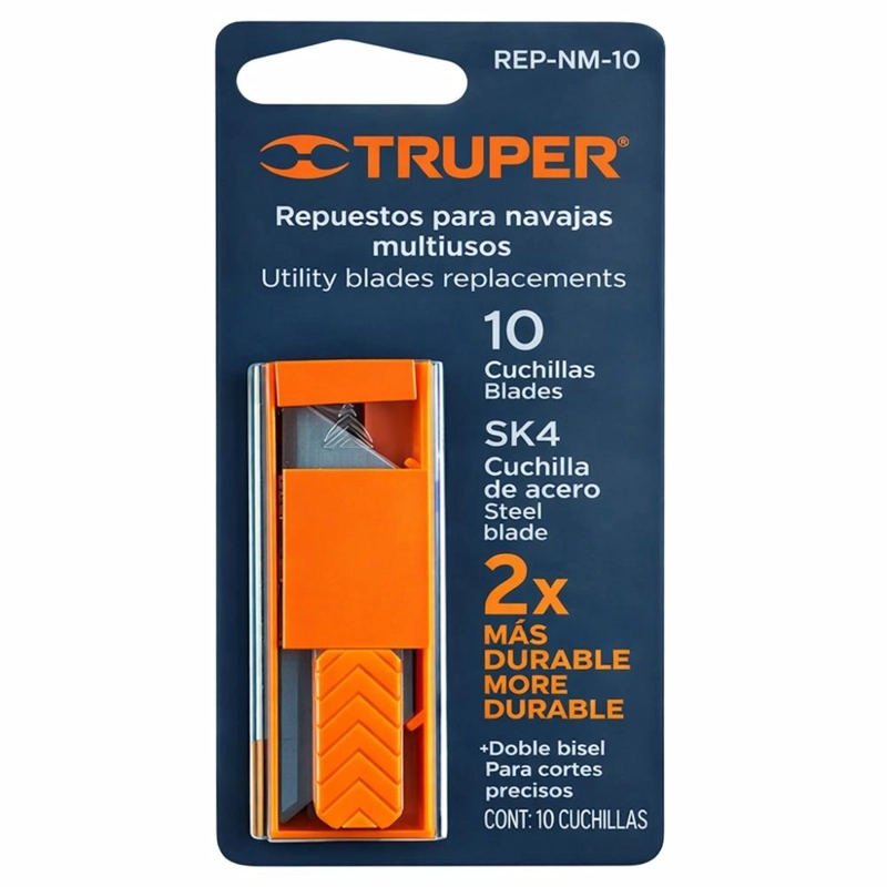 CUCHILLAS DE REPUESTO CARTONERO NV-7 Y NM-6,7, 10PZS TRUPER - 1
