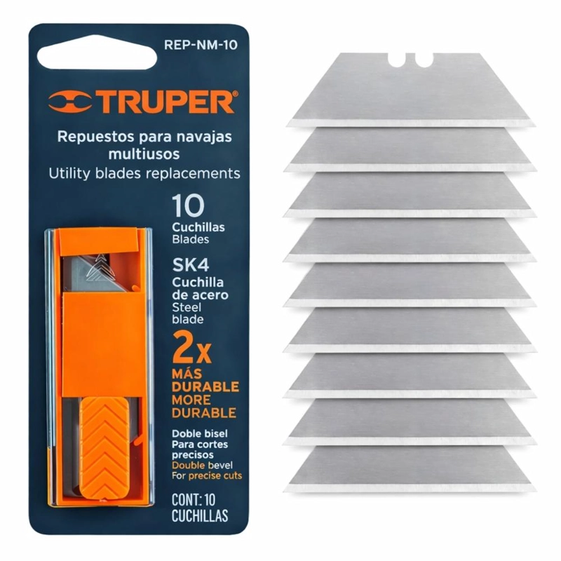 CUCHILLAS DE REPUESTO CARTONERO NV-7 Y NM-6,7, 10PZS TRUPER - 2