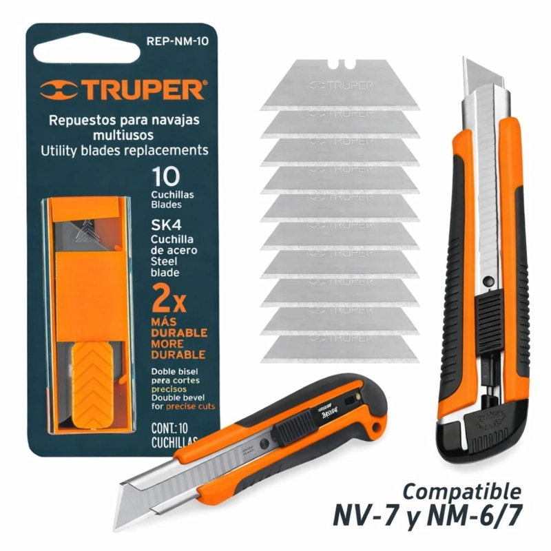 CUCHILLAS DE REPUESTO CARTONERO NV-7 Y NM-6,7, 10PZS TRUPER - 3