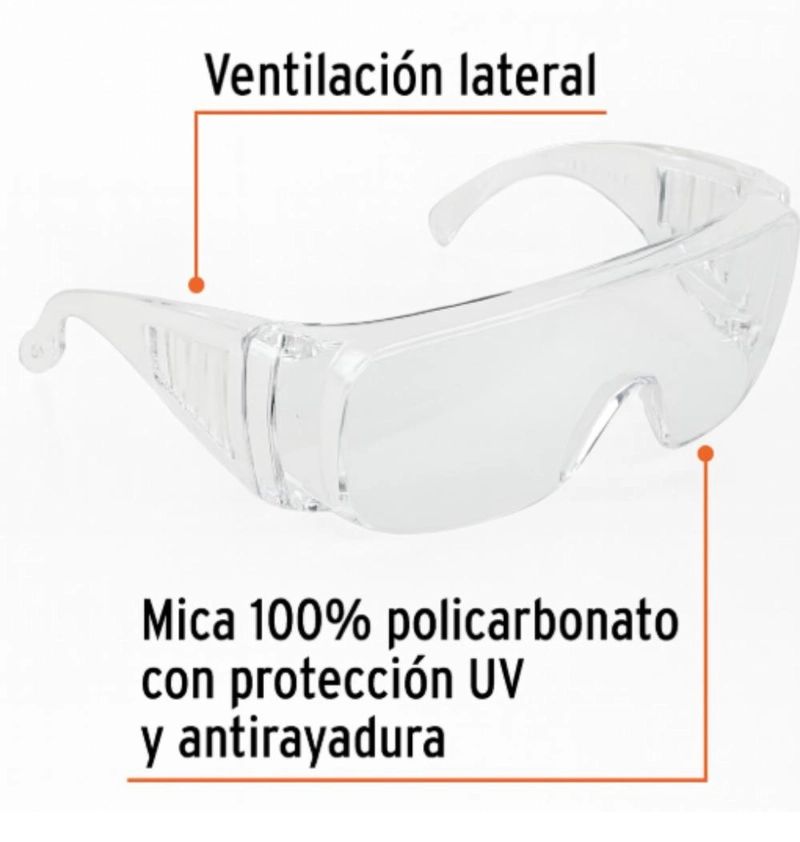 LENTES DE SEGURIDAD TRANSPARENTES, TRUPER SAFE - 3