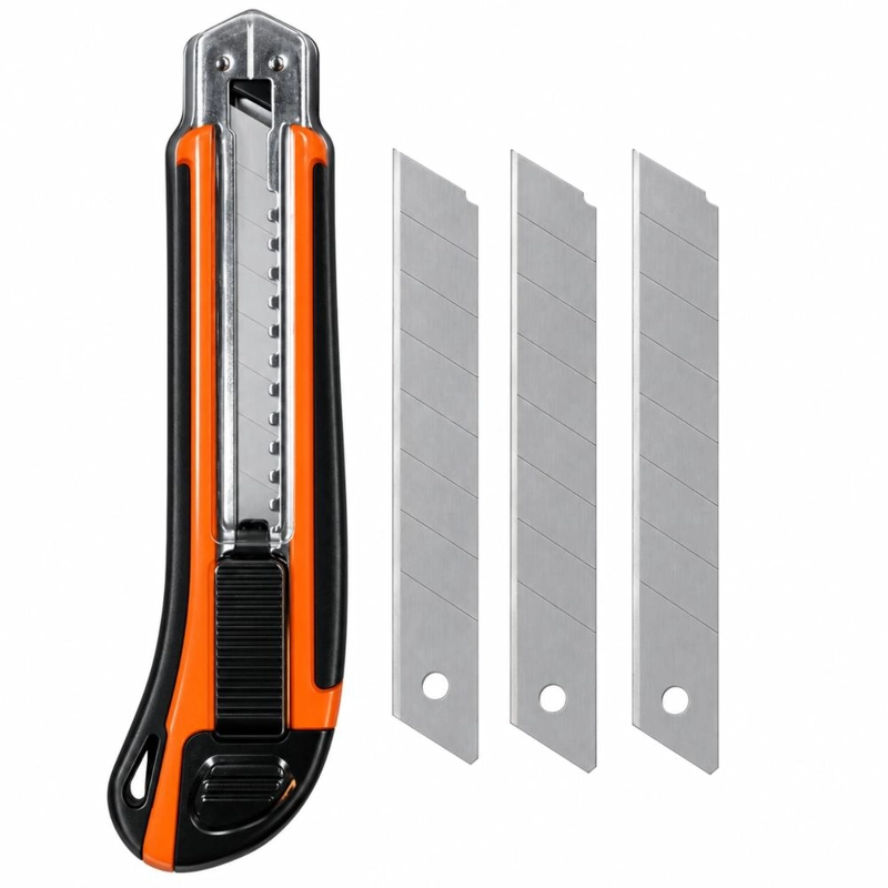 Navaja Retráctil Truper 18 mm Incluye 3 Cuchillas CUT-6X - 4