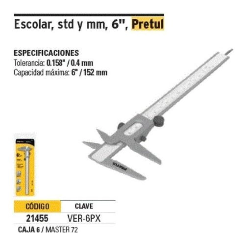 PIE CTTRU233 METRO ANALOGO PRETUL 6 150 MM VER-6PX ACERO - 3