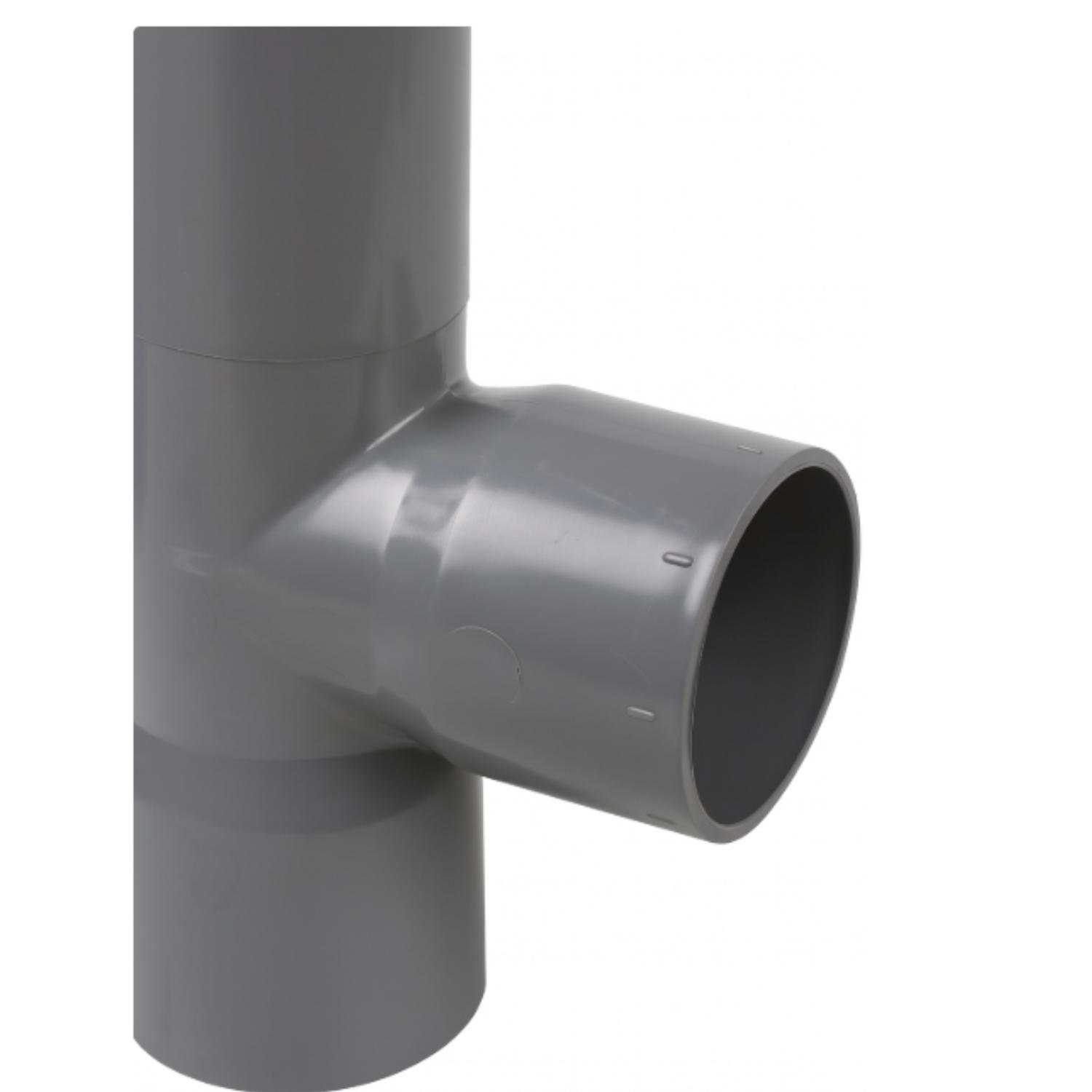 TEE PVC SANITARIO GRIS 40 X 40MM PVC PETROFLEX - 2