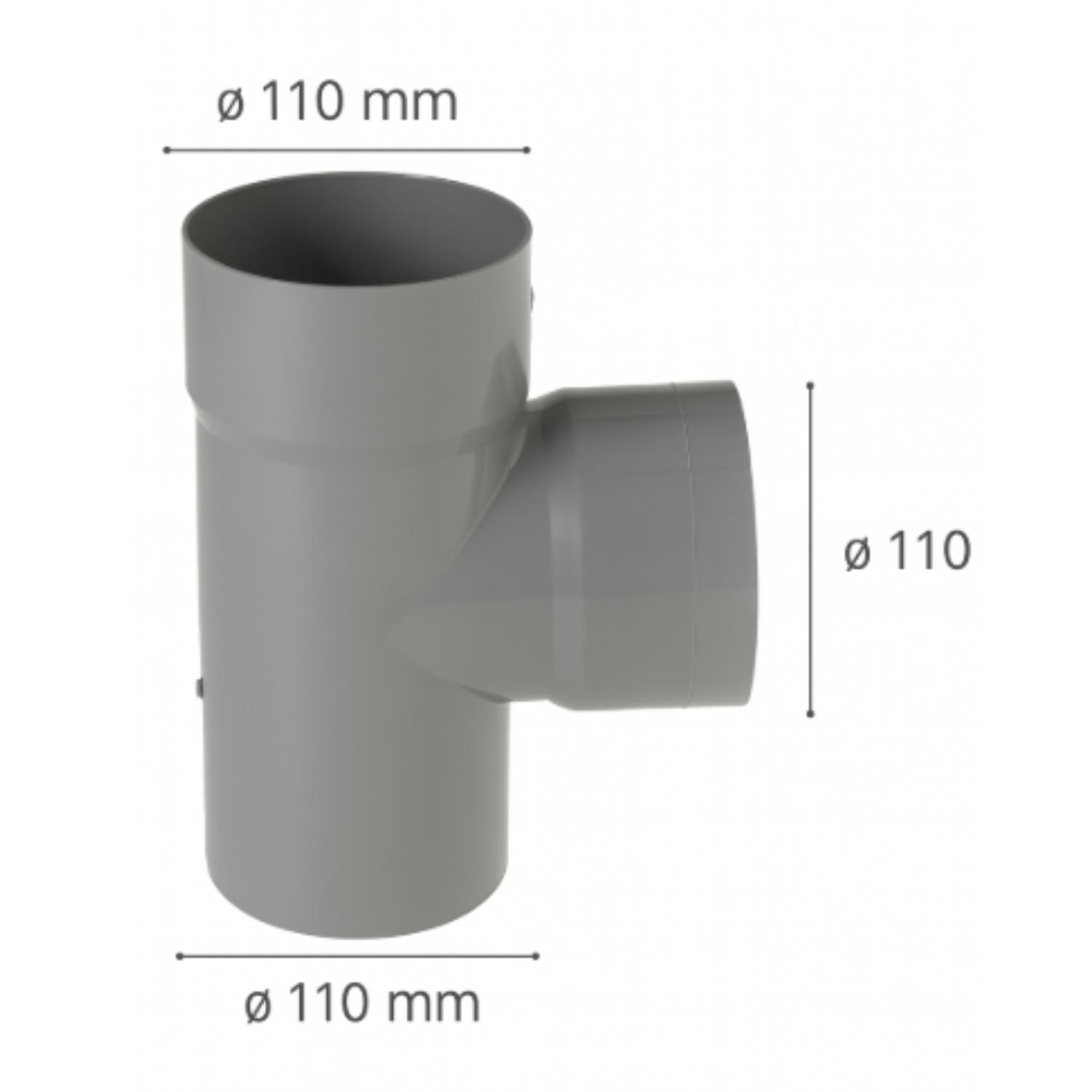 TEE PVC SANITARIO GRIS 40 X 40MM PVC PETROFLEX - 3