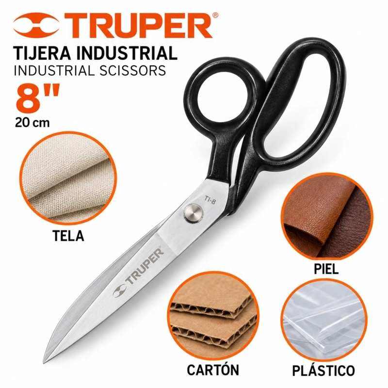 TIJERA INDUSTRIAL PARA SASTRERIA TRUPER TI-8 - 4