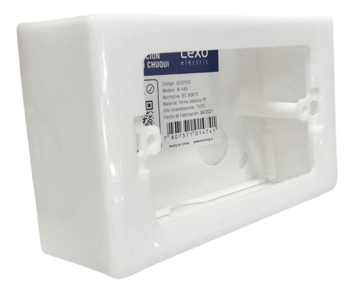 CAJA CHUQUI PVC 125X80X45MM TERMOPLASTICO M-445 LEXO - 2