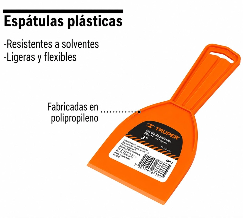ESPATULA PLASTICA 3´´ ET-3P TRUPER - 2