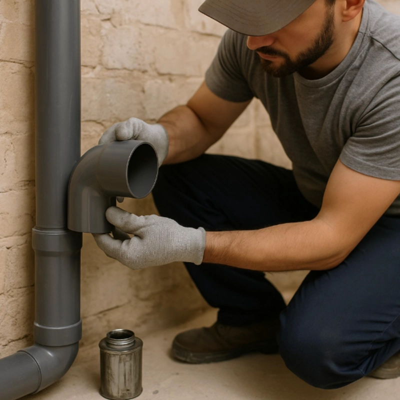 CODO PVC GRIS SANITARIO 50 MM X 90 GRADOS PVC - 3