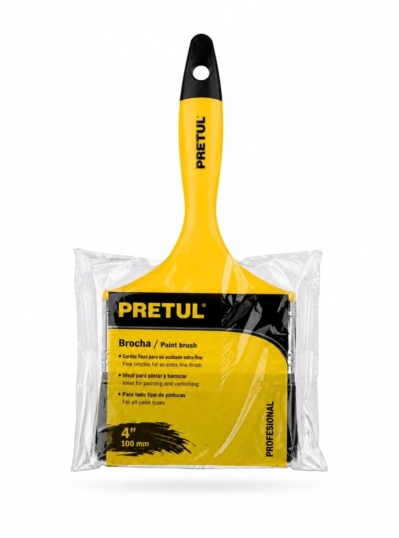 BROCHA PARA PINTAR ULTRARESISTENTE 4(10CM) PRETUL (TRUPER) - 3