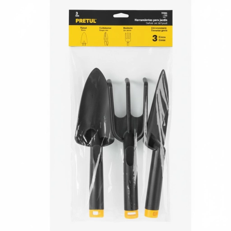 JUEGO DE 3 HERRAMIENTAS DE 11 PARA JARDIN, PRETUL - 3