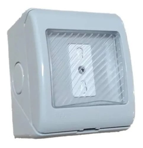 TOMACORRIENTE LEXO CTLE44 BLANCO SIMPLE 10/16A HIDROBOX EXTERIOR IP55 250 V - 1