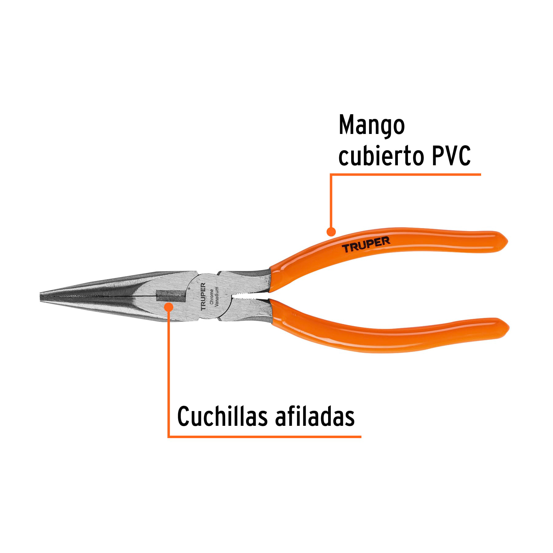 ALICATE DE PUNTA Y CORTE 8 TRUPER - 2