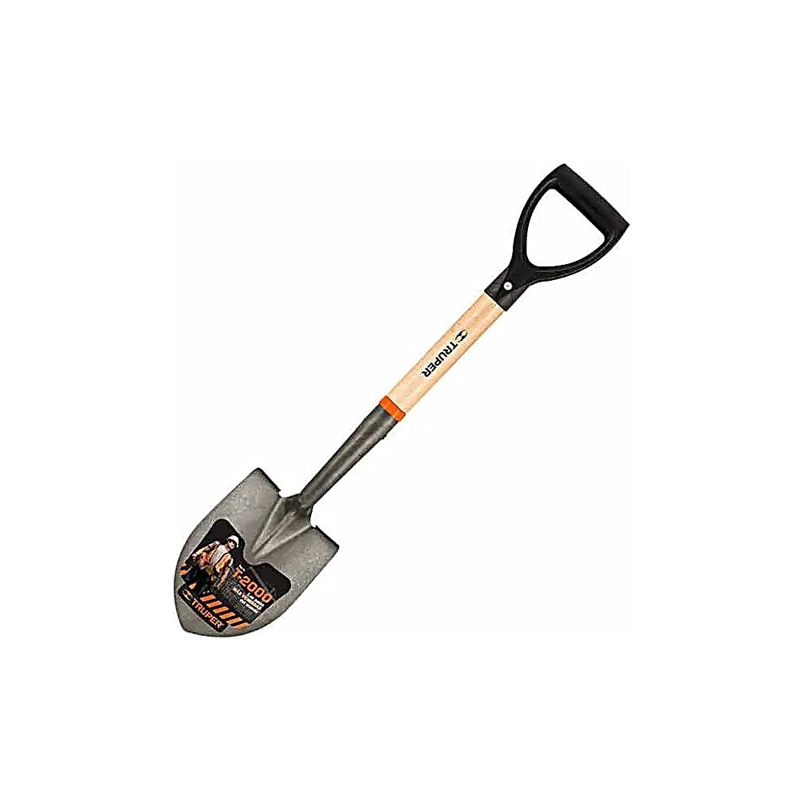 PALA CAJUELERA REDONDA TRUPER CON MANGO MADERA ACERO AL CARB - 1