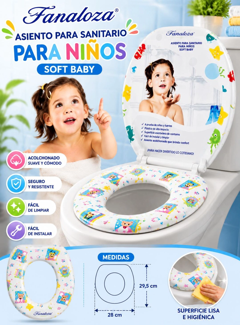 ASIENTO FANALOZA ADAPTADOR BAÑOS WC NIÑOS GARANTIA CTFA27 - 5