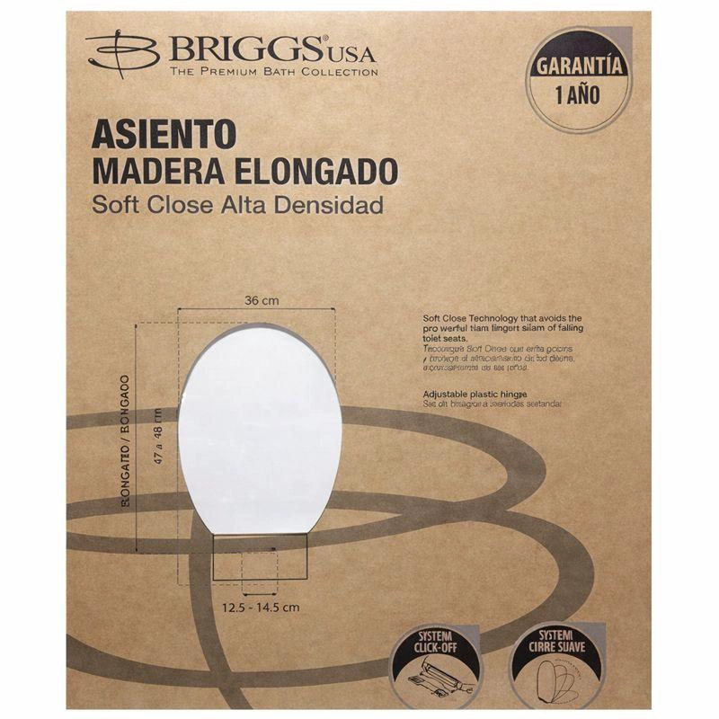 ASIENTO MADERA SOFT CLOSE ALTA DENSIDAD ELONGADO BRIGGS USA CTFA01 - 3