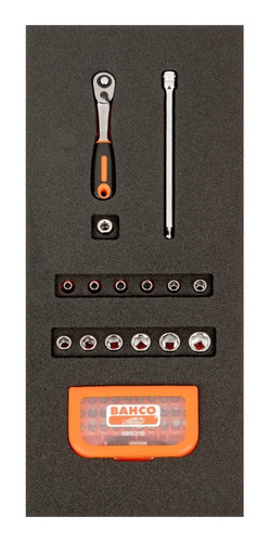SET HERRAMIENTAS BAHCO DADOS CTBA51 15 PIEZAS 1/4 PUNTAS FIT&GO FF1E2009EH - 1
