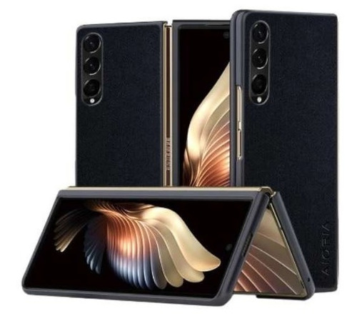 FUNDA SAMSUNG GOB FORRO GALAXYZ FOLD4FOLD3 CUERO TEXTIL ORIGINAL BURDEO - 2
