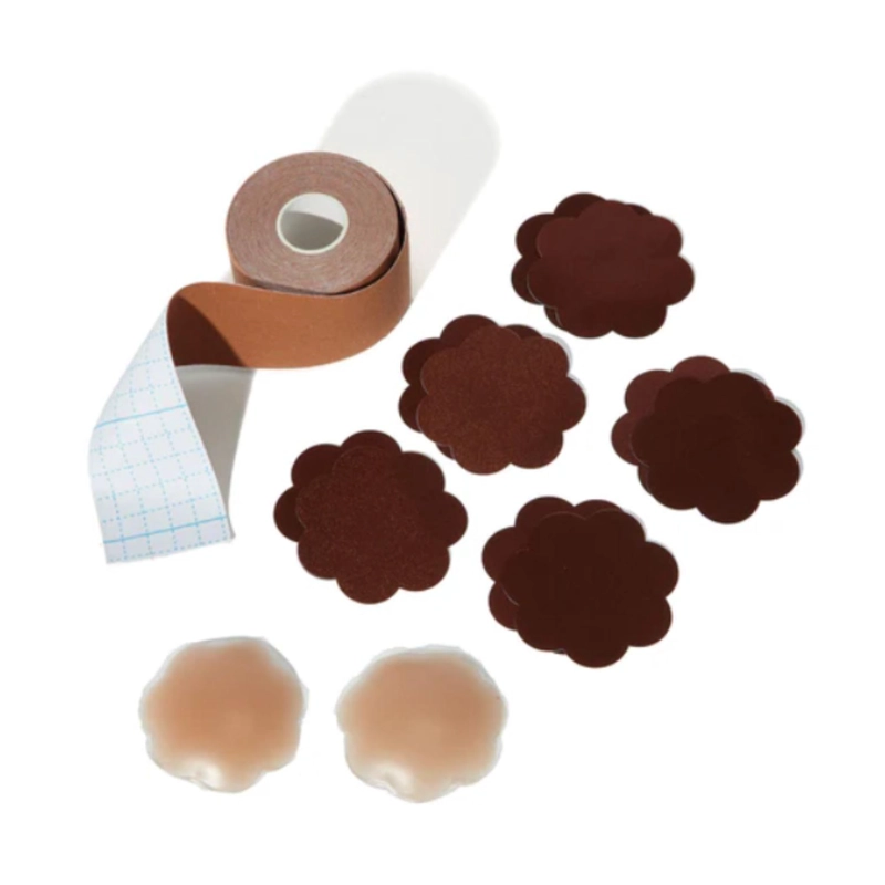CINTA LEVANTA PECHO GAC12 5CMX5MT + 20 CUBRE PEZONES BOOB TAPE - 1